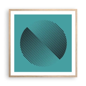 Affisch i ram av ljusek - Cirkeln - en geometrisk variation - 60x60 cm