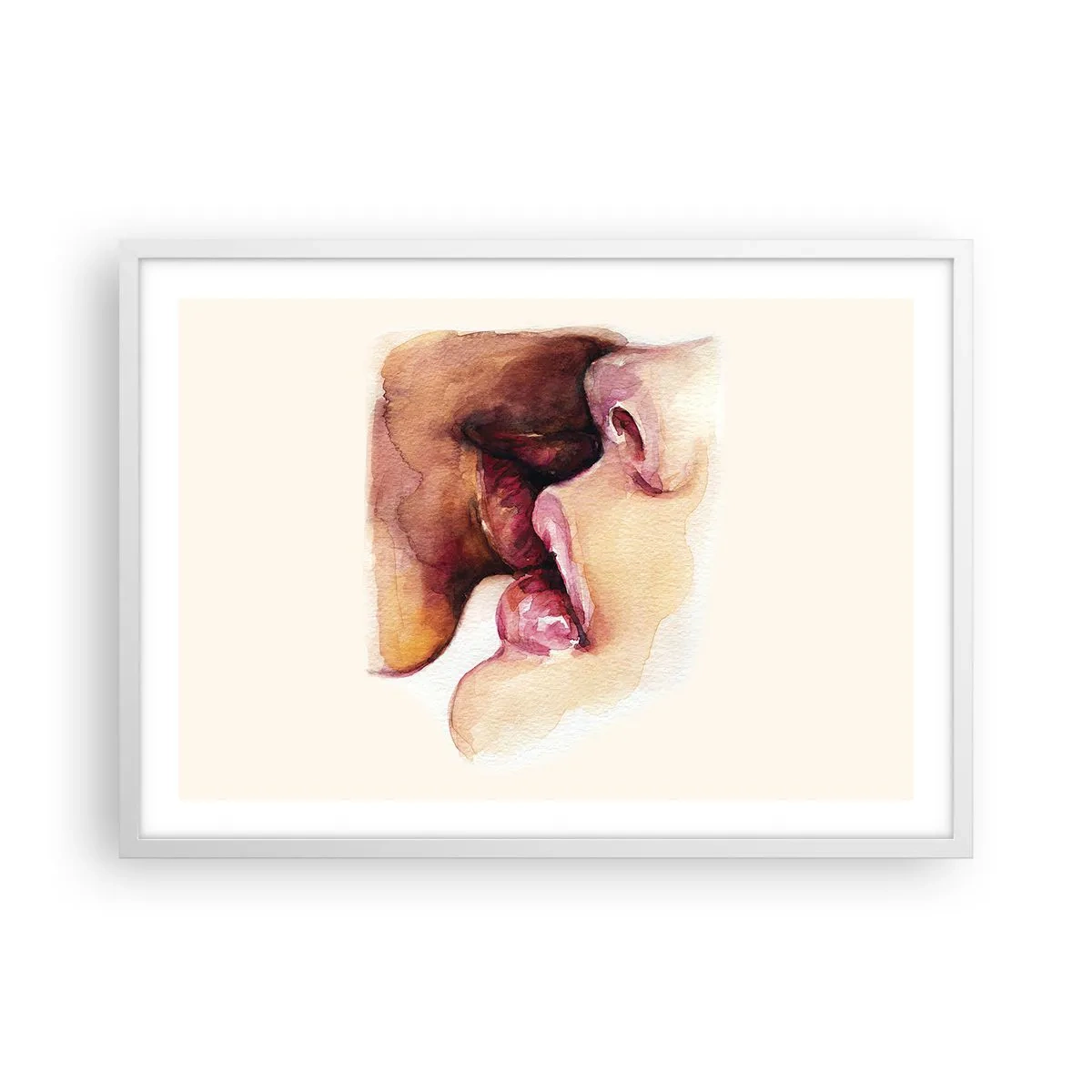 Affisch i vit ram - Som dag och natt, jord och himmel - 70x50 cm
