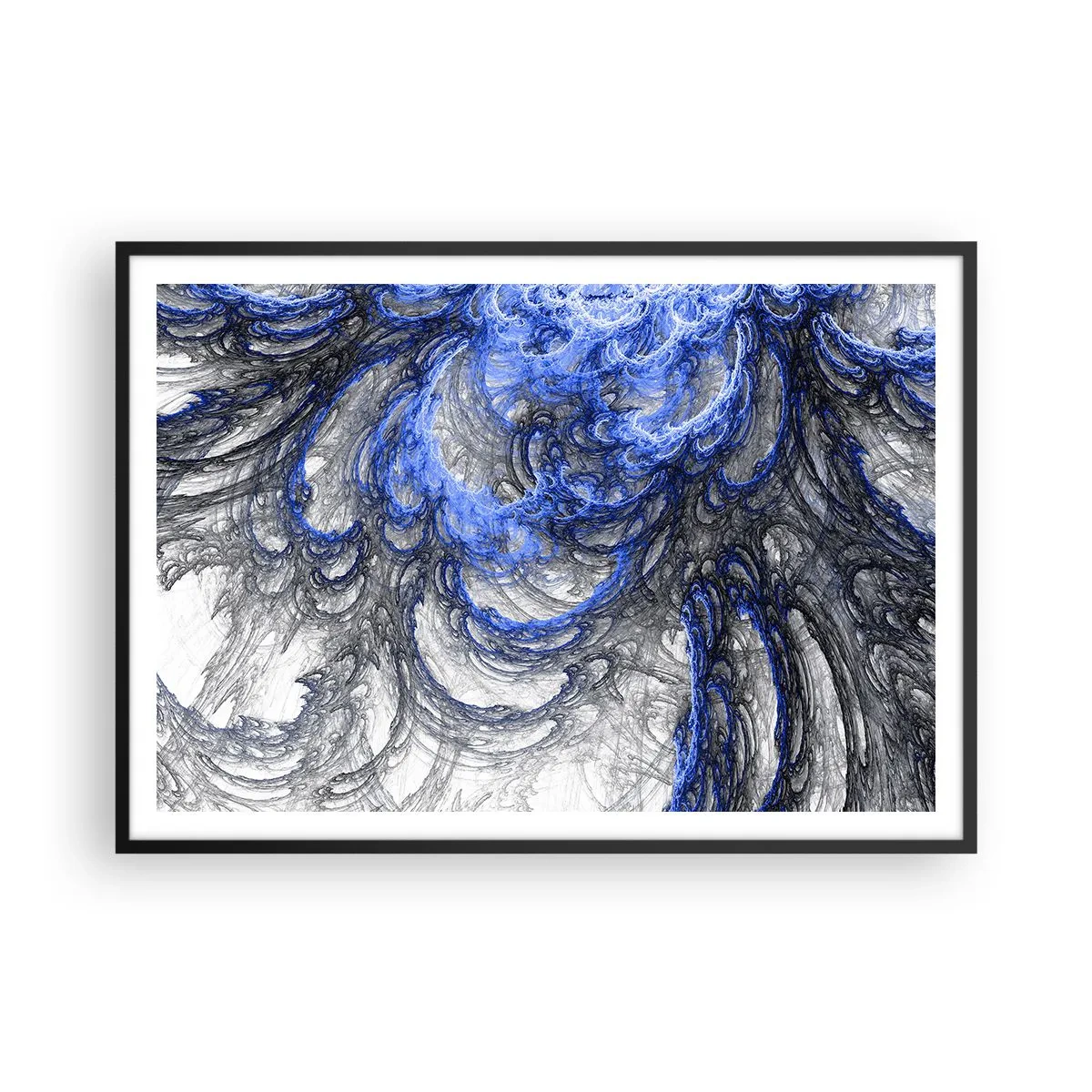 Affisch i svart ram - Vågens födsel - 100x70 cm