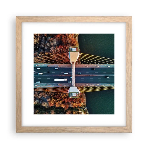 Affisch i ram av ljusek - Bortom vatten, bortom skog - 30x30 cm