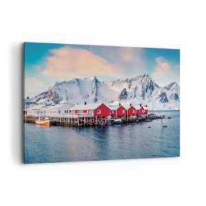 Canvastavla - Bild på duk - Nordligt gömställe - 120x80 cm