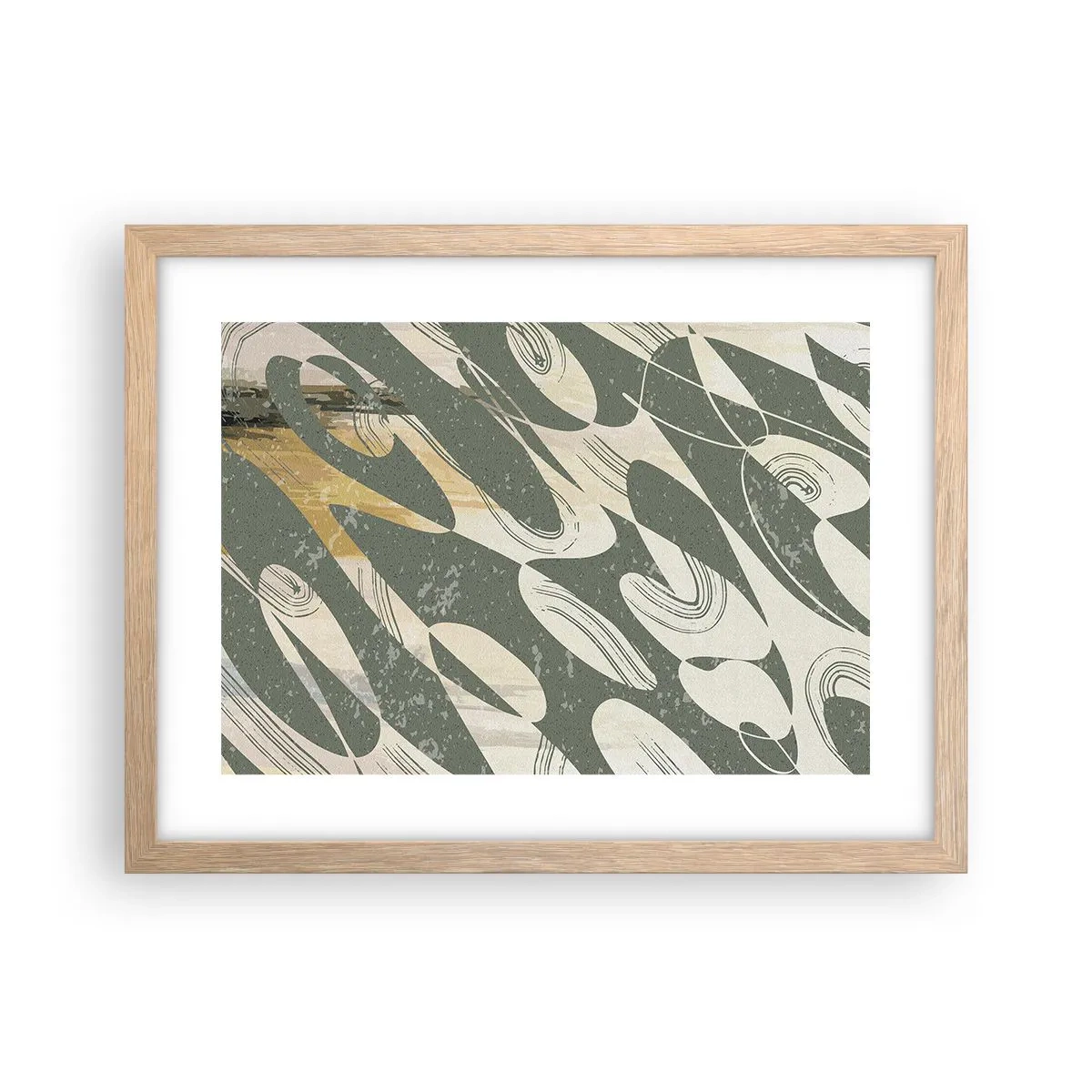 Affisch i ram av ljusek - Rytmisk abstraktion - 40x30 cm