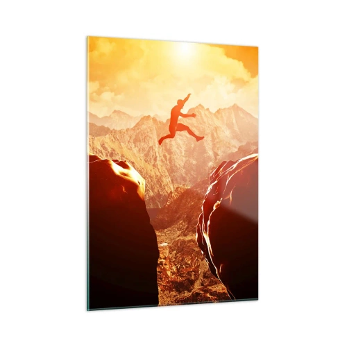 Glastavla - Bild på glas - Passera gränser - 50x70 cm