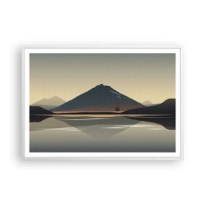 Affisch i vit ram - Spegelbild - 100x70 cm