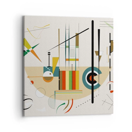 Canvastavla - Bild på duk - Så världen skrattar - 70x70 cm