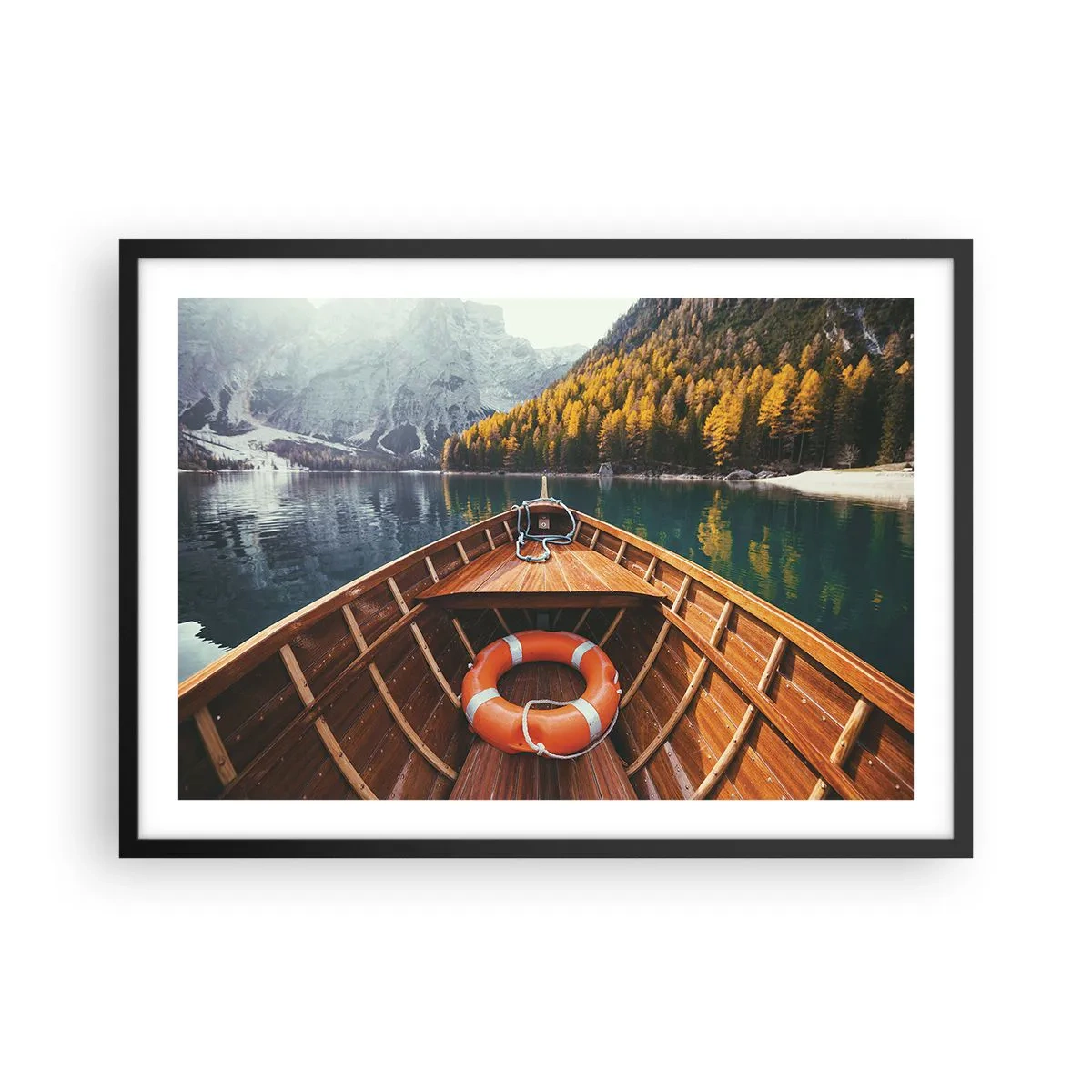 Affisch i svart ram - Utflykt i fjällen - 70x50 cm