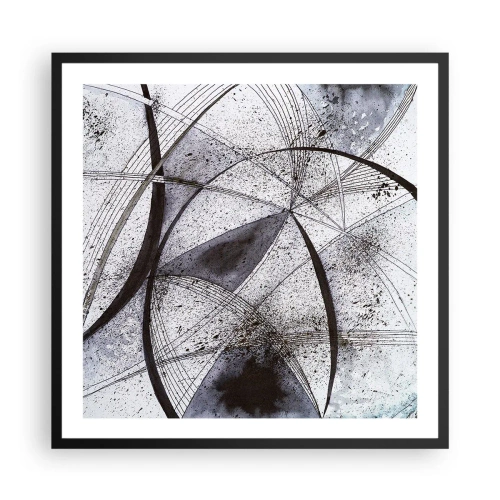 Affisch i svart ram - Futuristisk fantasi - 60x60 cm