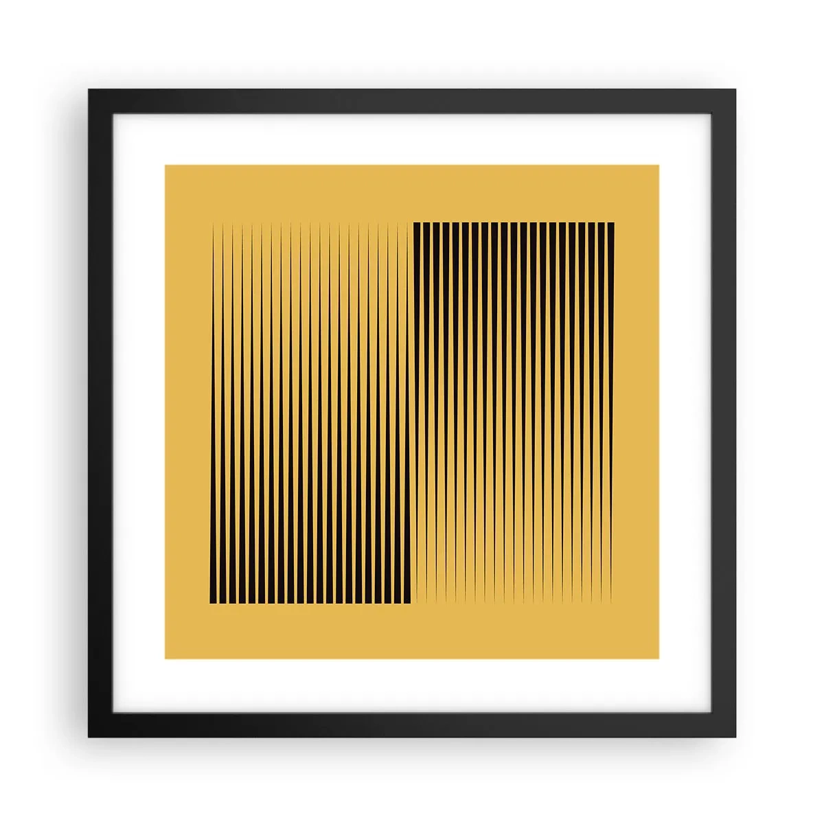 Affisch i svart ram - Motsatsernas kvadrat - 40x40 cm