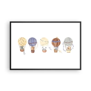 Affisch i svart ram - Vänner på en resa - 91x61 cm