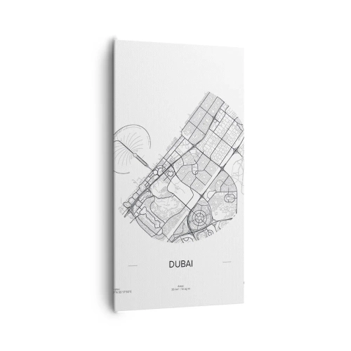Canvastavla - Bild på duk - Dubais anatomi - 65x120 cm