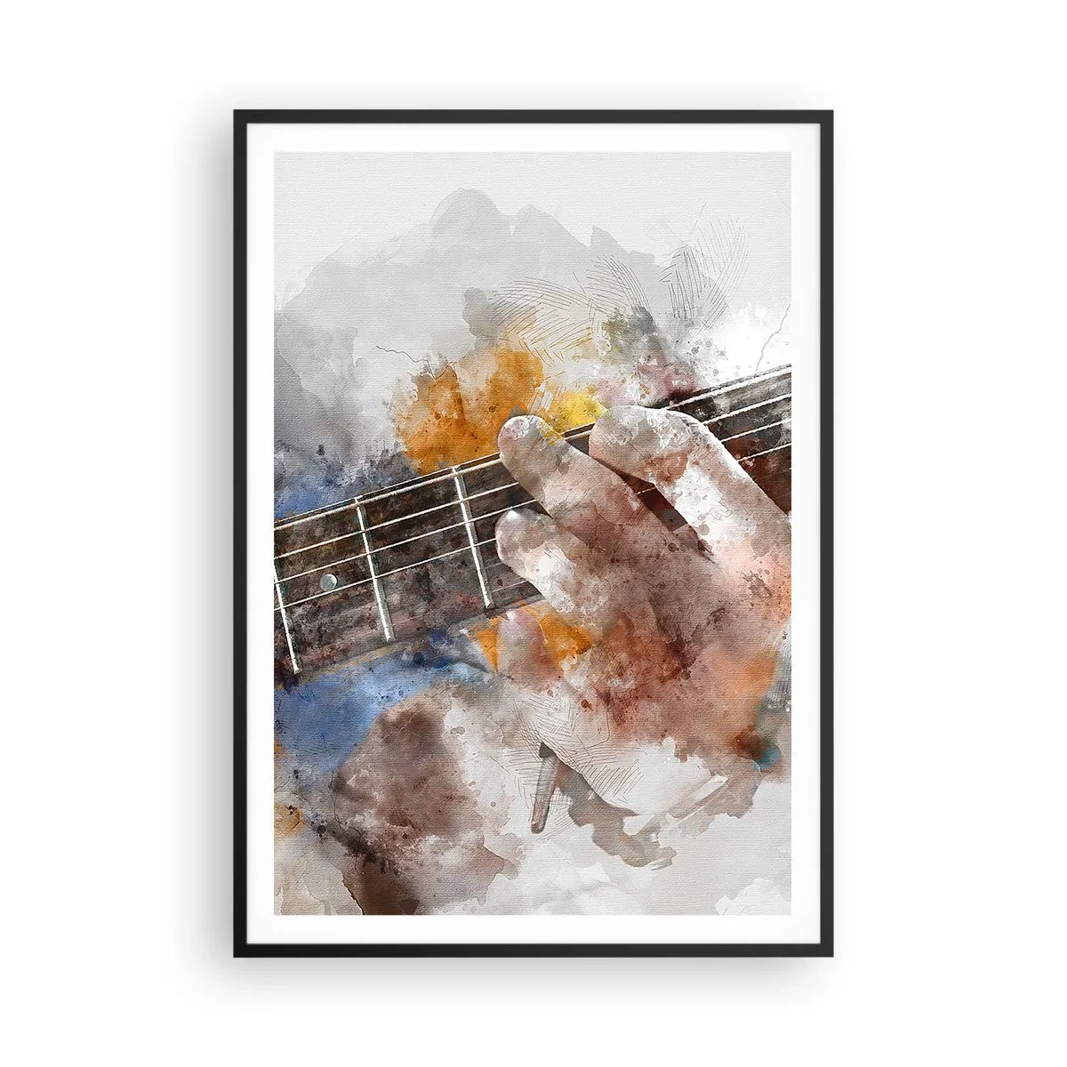 Affisch i svart ram - Poesi mellan strängarna - 70x100 cm