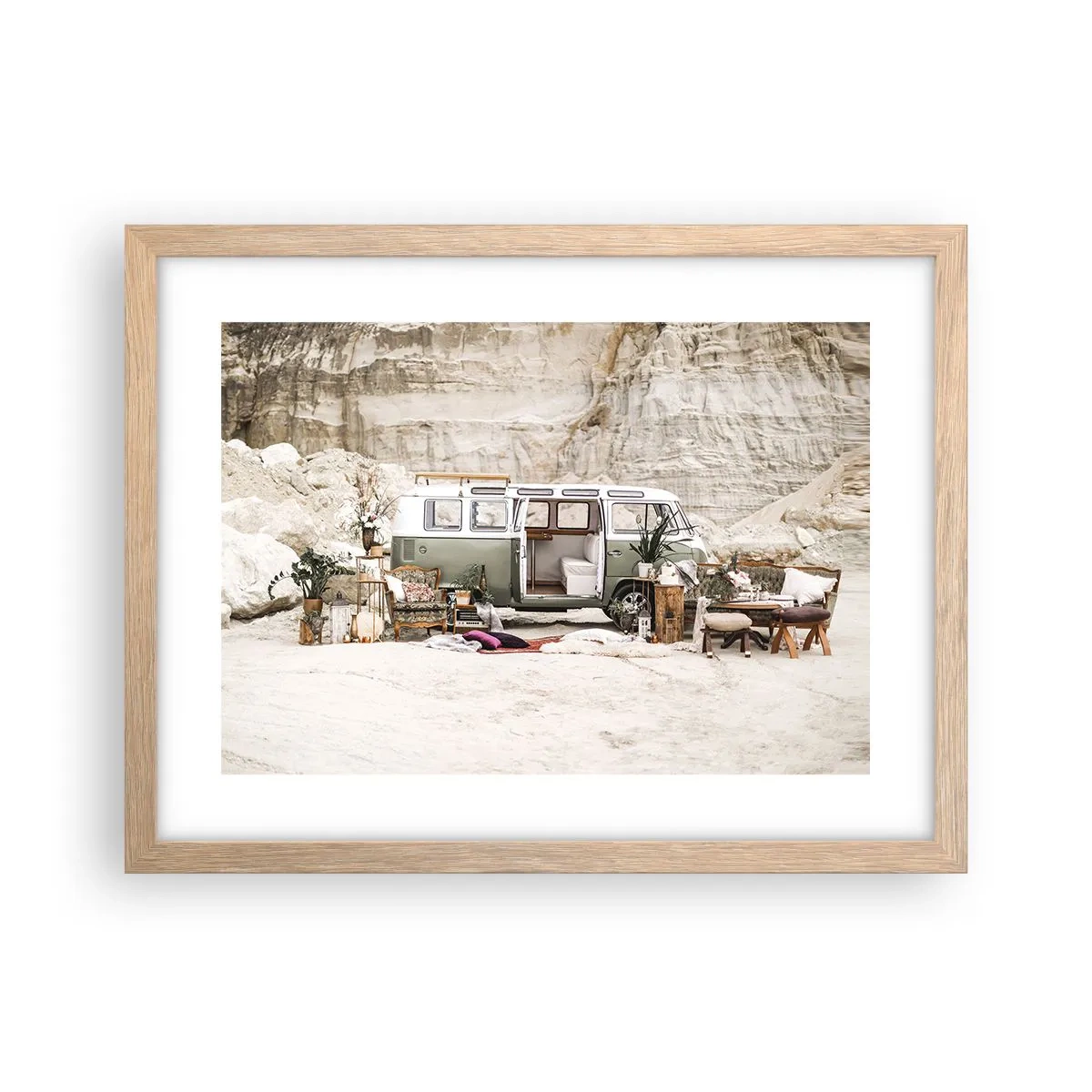 Affisch i ram av ljusek - Dags att börja resan - 40x30 cm