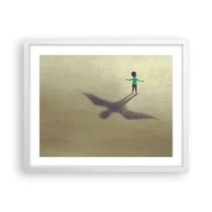 Affisch i vit ram - Framtidens hjälte - 50x40 cm