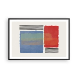 Affisch i svart ram - Geometrins anda  - 91x61 cm