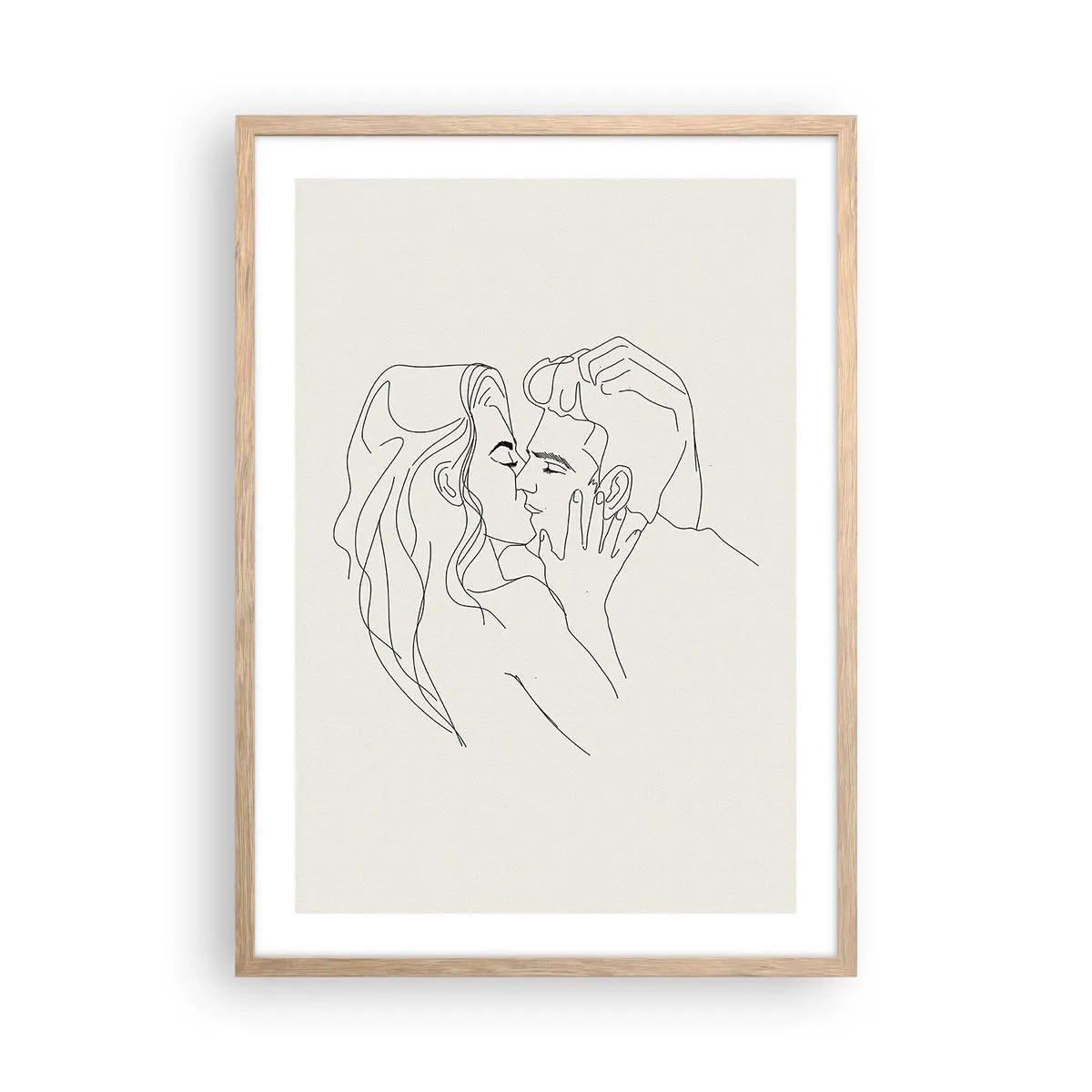 Affisch i ram av ljusek - I kärlekens famn - 50x70 cm