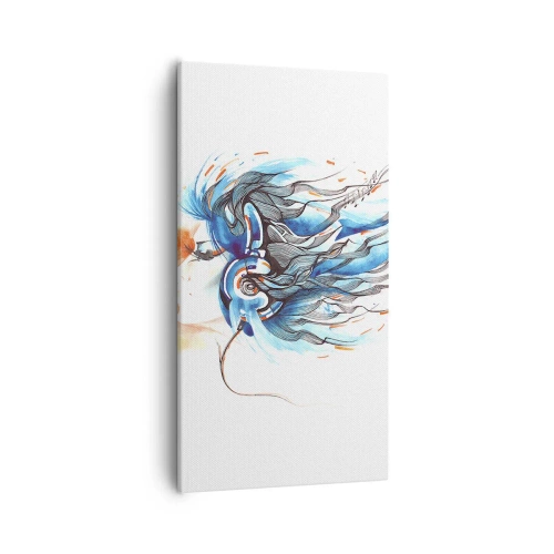 Canvastavla - Bild på duk - Låt musiken spela - 55x100 cm