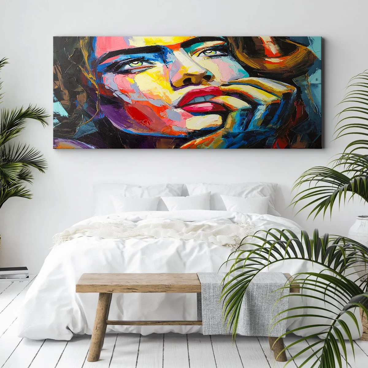 Canvastavla - Bild på duk - Drömmar seglar i himlen som fåglar - 100x40 cm