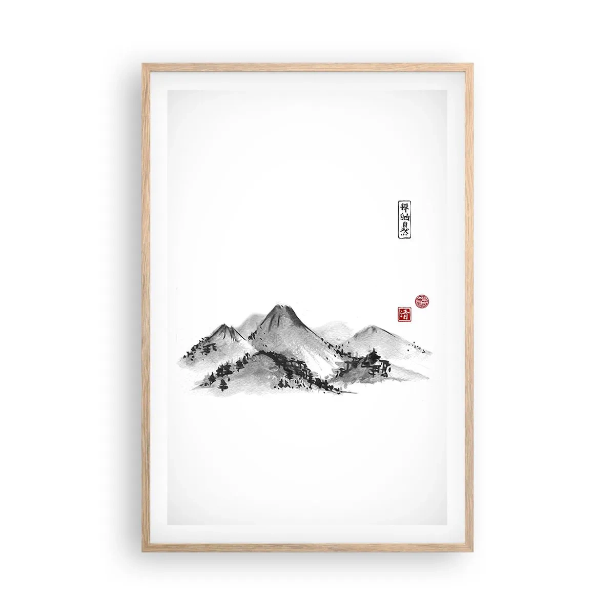 Affisch i ram av ljusek - Bortom fjällen - 61x91 cm