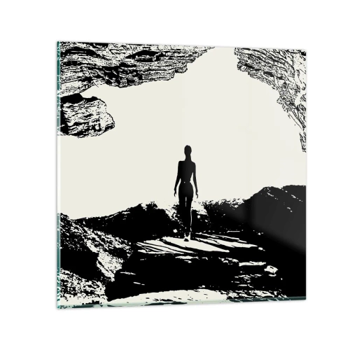 Glastavla - Bild på glas - En ny blick - 50x50 cm