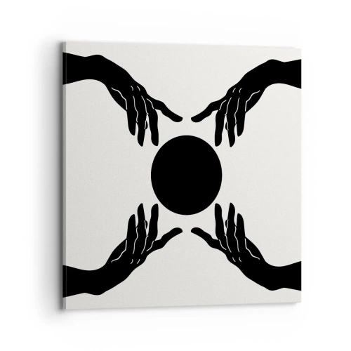 Canvastavla - Bild på duk - Ett hemligt tecken - 70x70 cm