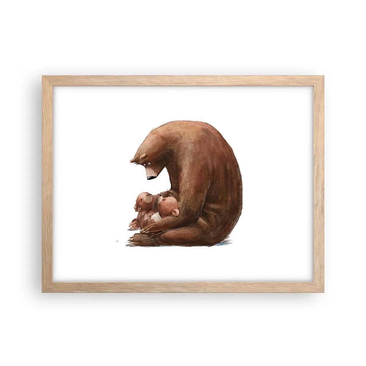 Affisch i ram av ljusek - Söta drömmar, barn - 40x30 cm