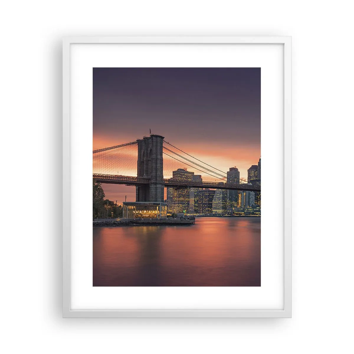 Affisch i vit ram - Doppad i lila tystnad - 40x50 cm