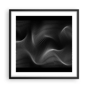 Affisch i svart ram - Ljusets dans i rymden - 50x50 cm