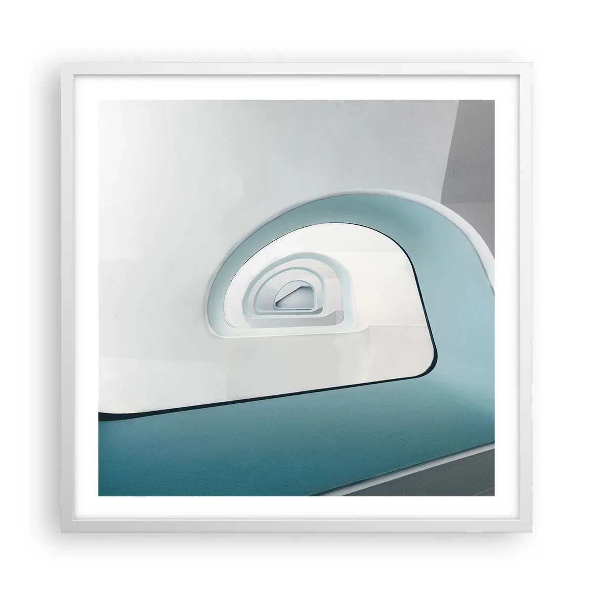 Affisch i vit ram - Till det blåas botten - 60x60 cm