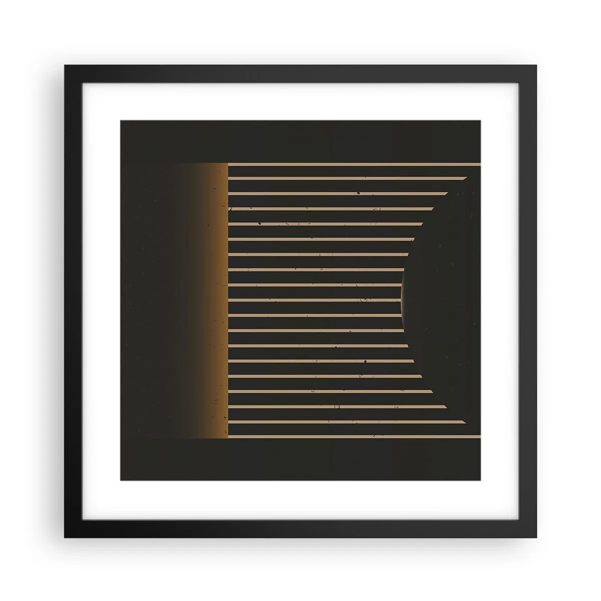 Affisch i svart ram - Utforska mörkret - 40x40 cm