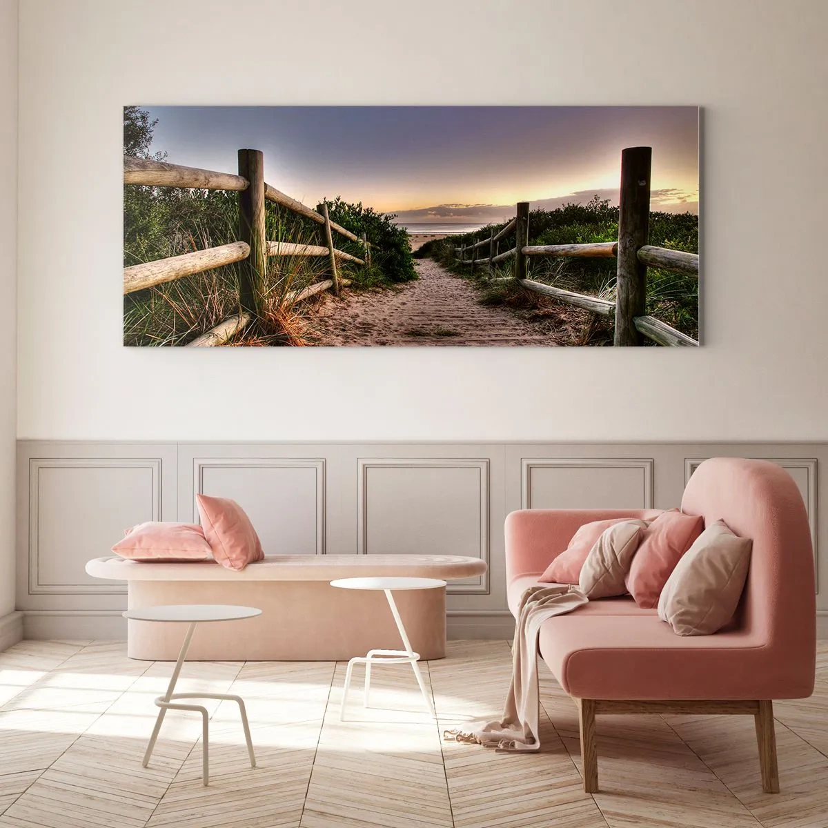 Glastavla - Bild på glas - Målet är synligt - 90x30 cm