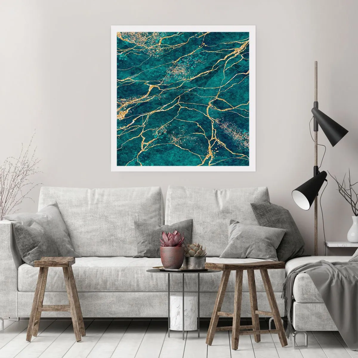 Affisch - Guldåder - 40x40 cm