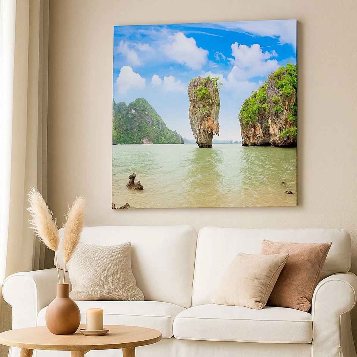 Canvastavla - Bild på duk - Naturens bergsunder - 30x30 cm