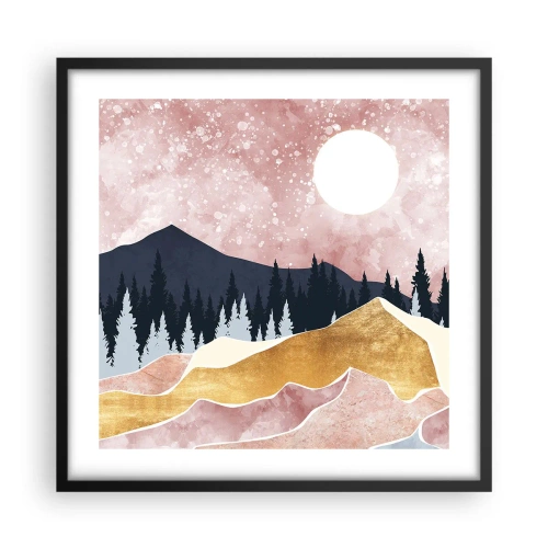 Affisch i svart ram - Nattvakt - 50x50 cm