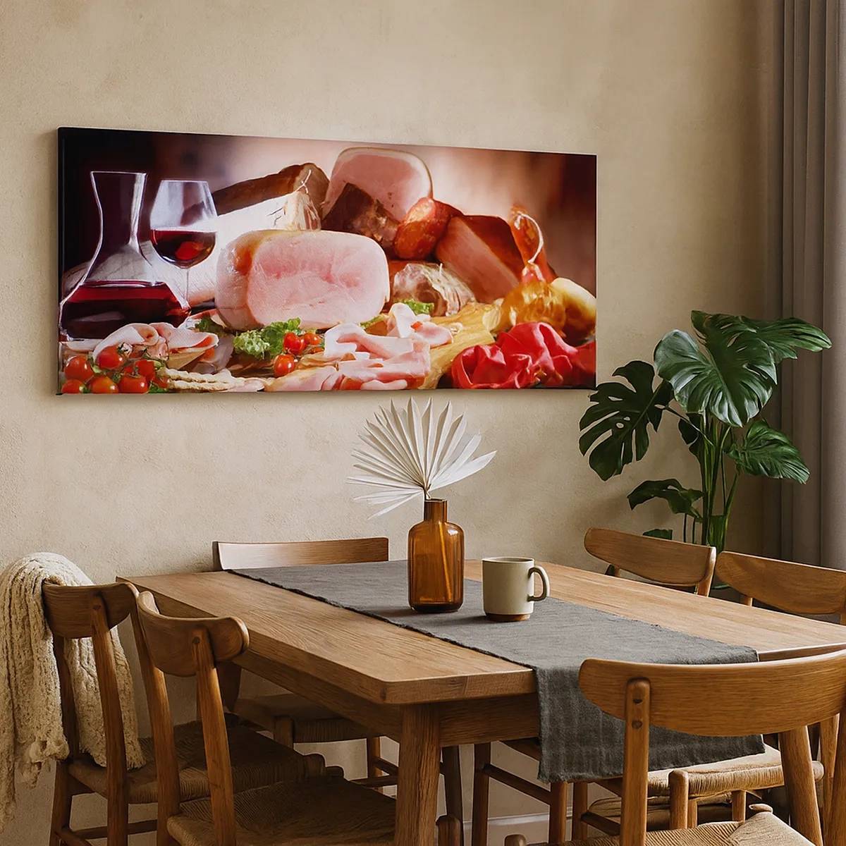Canvastavla - Bild på duk - Kulinarisk dröm med karaff - 30x30 cm