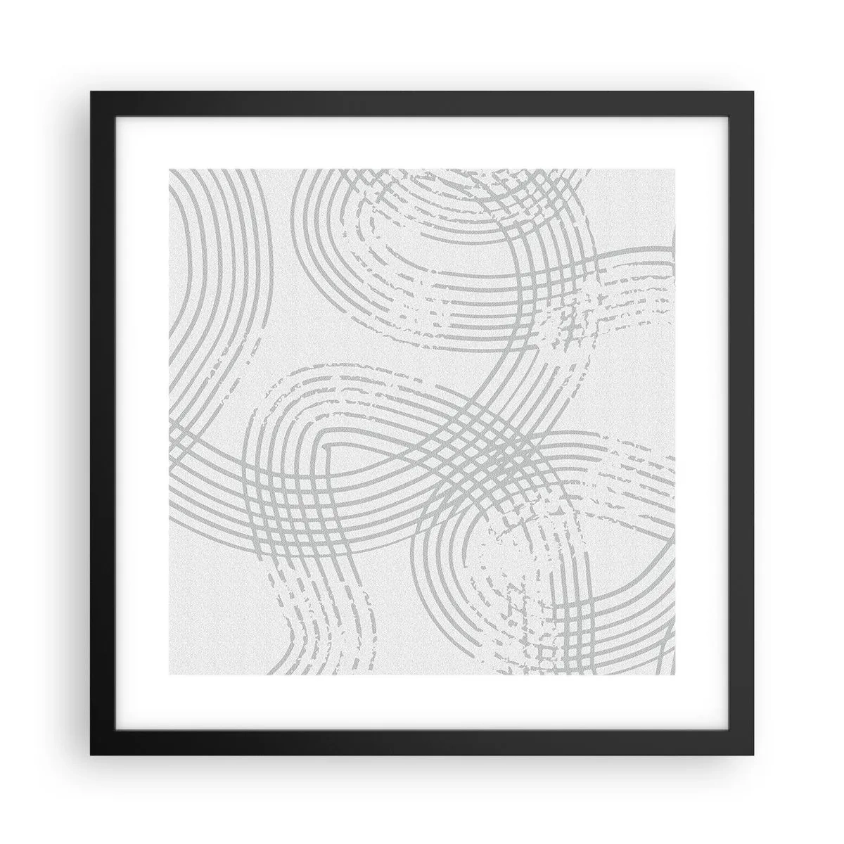 Affisch i svart ram - Det finns ingen rak väg - 40x40 cm