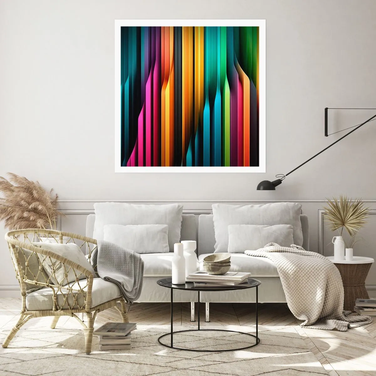 Affisch - Lysande orgel - 40x40 cm