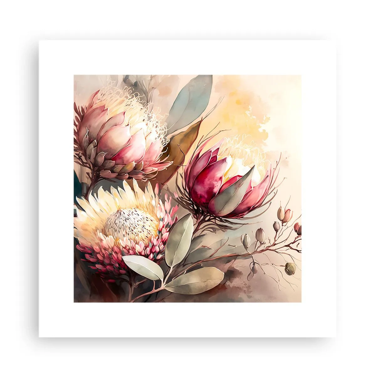 Affisch - Från profil och en face - 30x30 cm