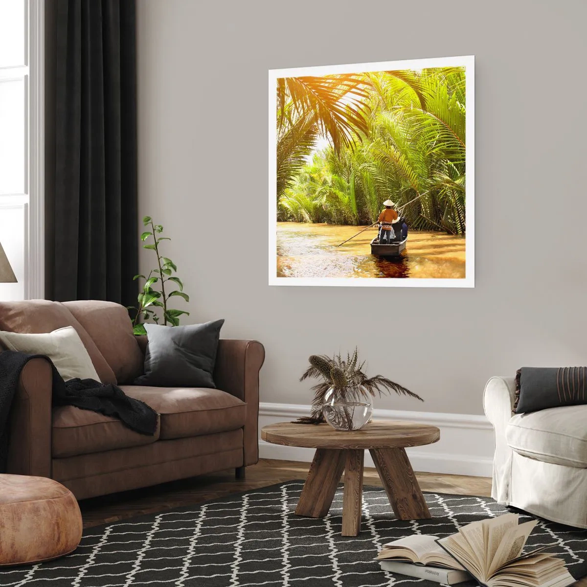 Affisch - Genom en palmravin - 50x50 cm