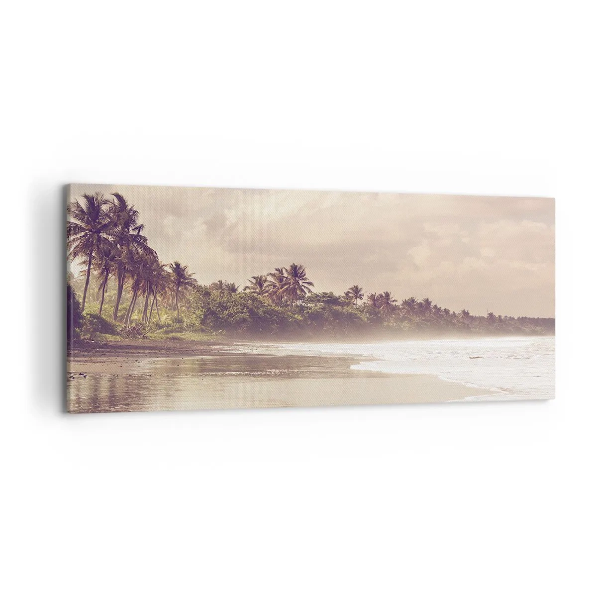 Canvastavla - Bild på duk - Vågornas smekning - 120x50 cm