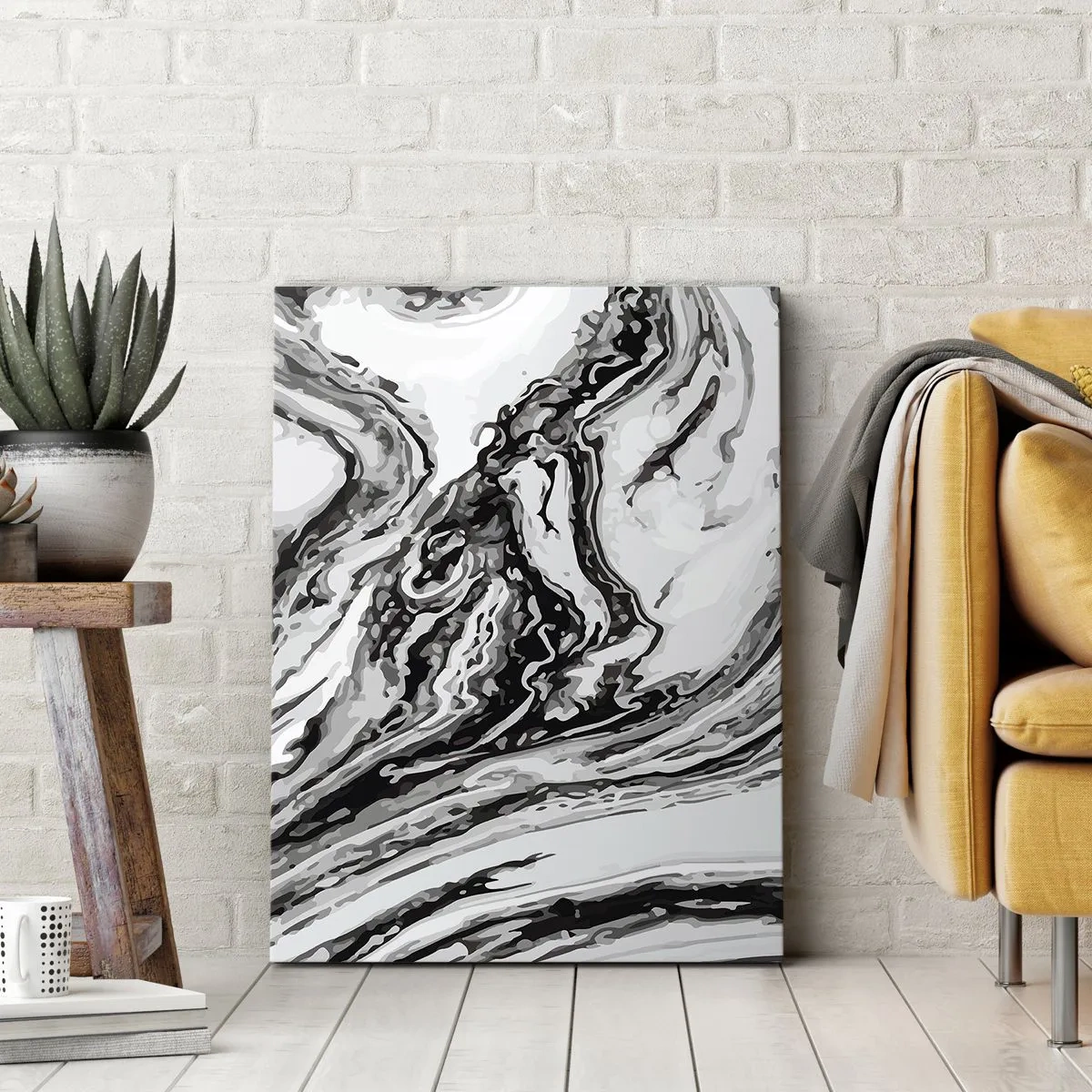 Canvastavla - Bild på duk - I början var det kaos - 50x70 cm