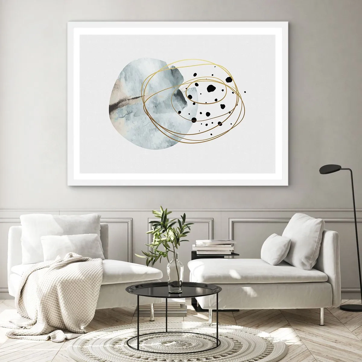 Affisch i vit ram - I rummets famn - 70x50 cm