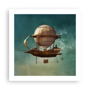 Affisch - Jules Verne hälsar - 50x50 cm