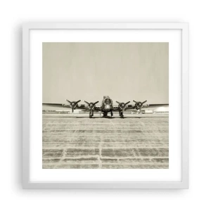 Affisch i vit ram - Redo som vanligt - 40x40 cm