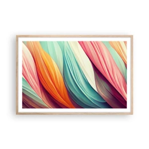 Affisch i ram av ljusek - Regnbågsväv - 91x61 cm