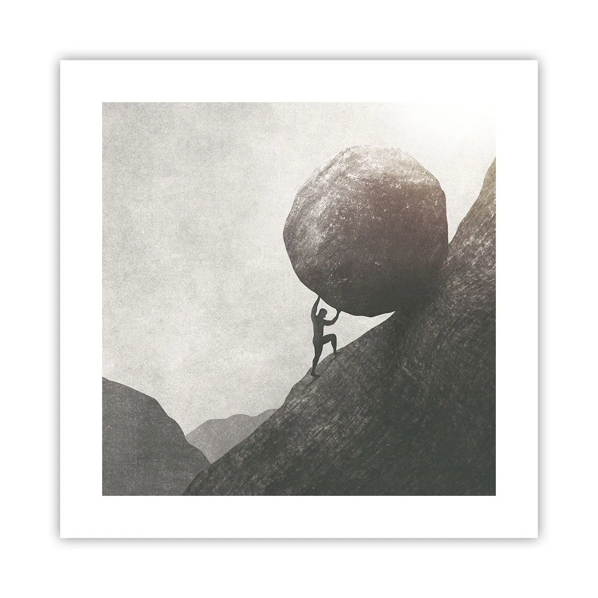 Affisch - Jag tror i strid mot hoppet - 40x40 cm