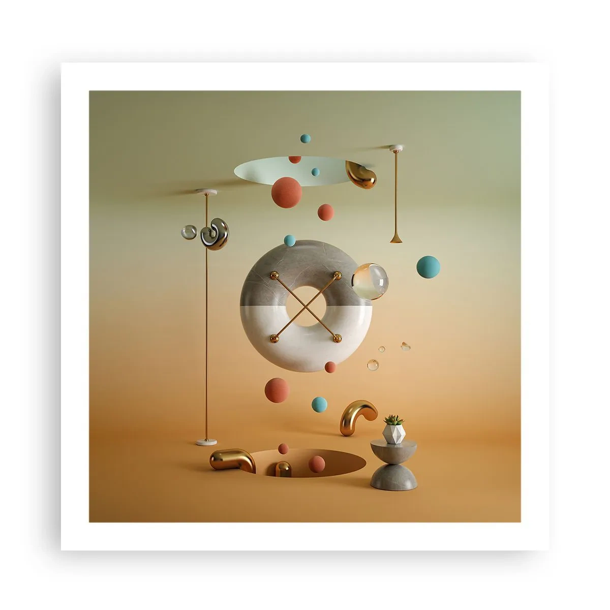 Affisch - Vad som helst kan hända - 60x60 cm