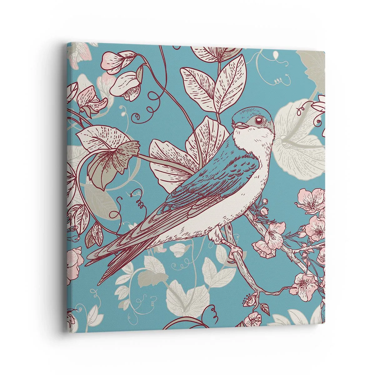 Canvastavla - Bild på duk - Japansk svala - 40x40 cm