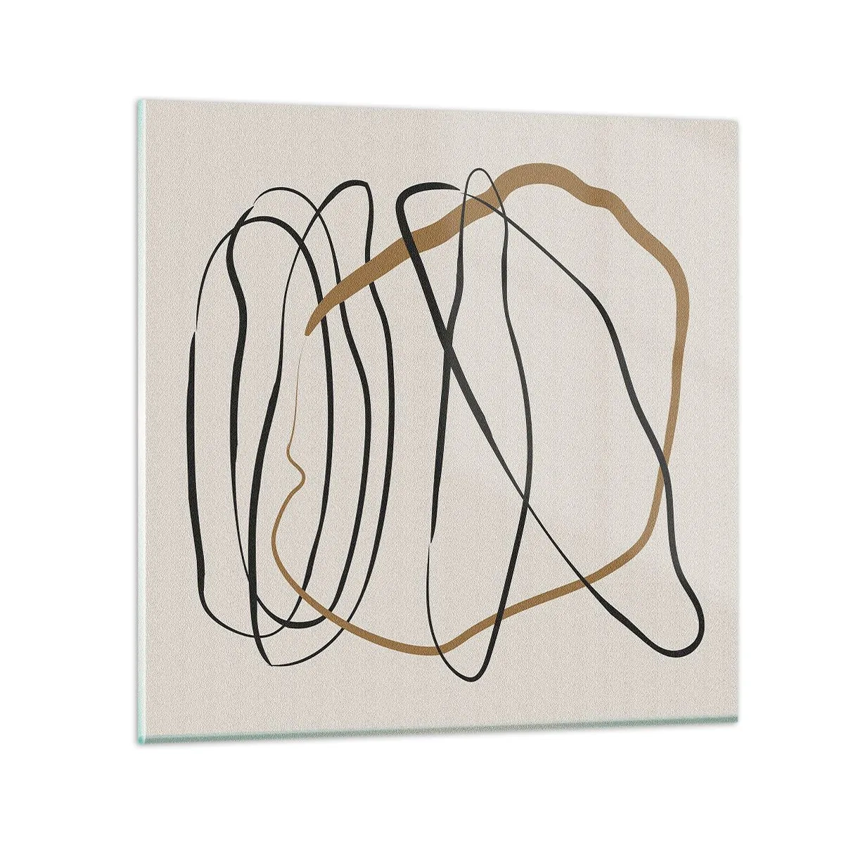 Glastavla - Bild på glas - Komposition: besittande dans - 70x70 cm
