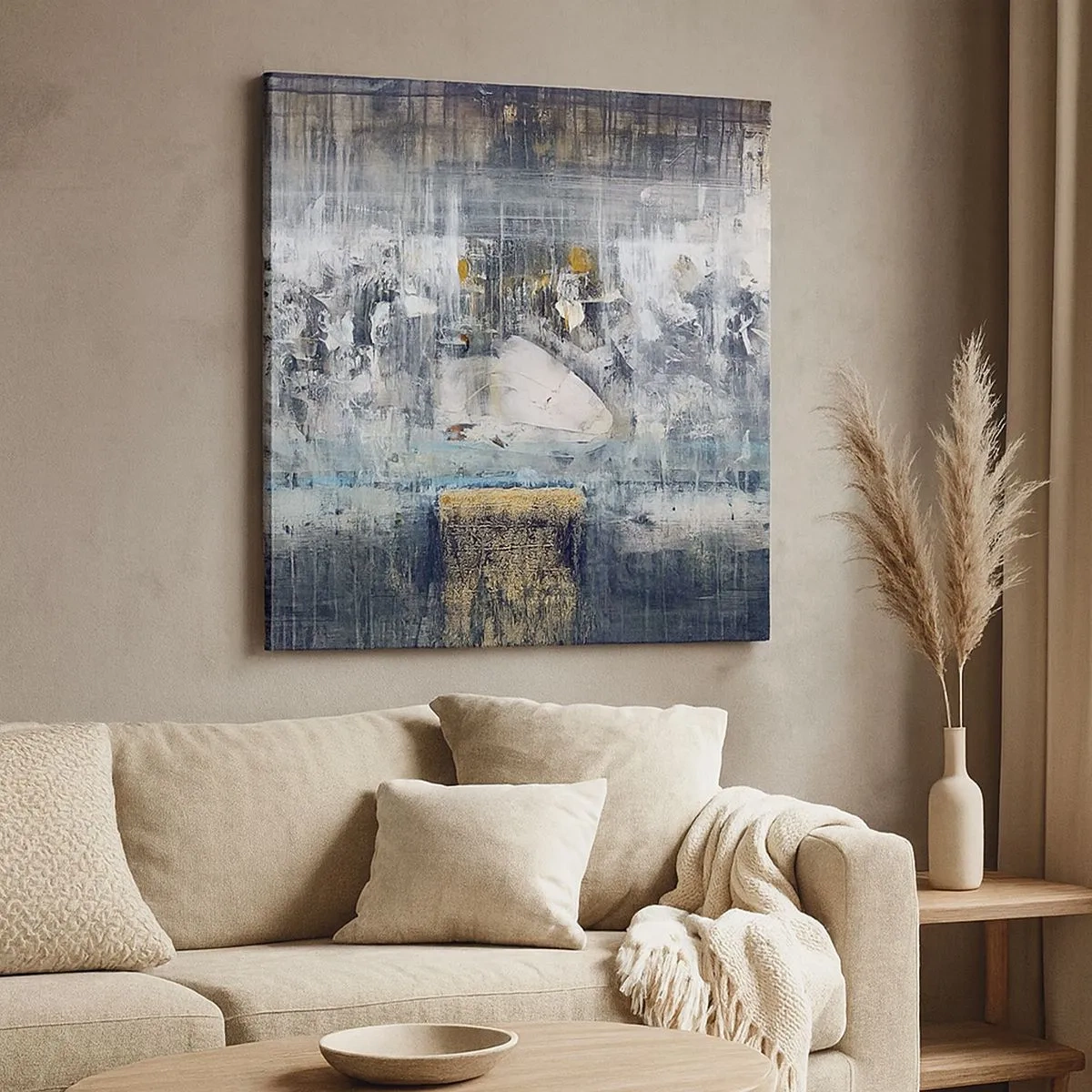 Canvastavla - Bild på duk - På is och klumpar - 30x30 cm