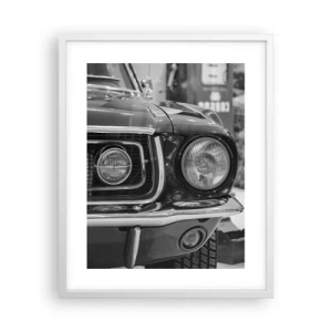 Affisch i vit ram - Kör hårt - 40x50 cm